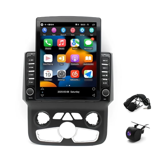 Zcargel 2 64G Car Radio Stereo for Dodge Ram 2013-2018 with Wireless CarPlay Android Auto 9.7" Touchscreen Head Unit with GPS Navigation Bluetooth WiFi FM/RDS SWC Split Screen