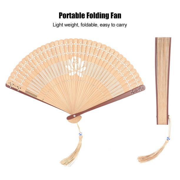 Ventilador de mano de accesorios de baile ventilador de mano plegable de material de bambú para decoración del hogar para oficina para exteriores ANGGREK Otros