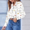 thumbnail image 2 of TaTaai Women Casual Printed Button Down Shirt Long Sleeve Collared Top Ladies Spring Autumn Daily Commute Office Wear Soft Breathable No Fading Machine Washable Stylish Blouse Gift, 2 of 6
