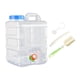 thumbnail image 1 of Contenedor de agua, cubo de almacenamiento de agua de 20 litros de capacidad, multiusos, con asa de transporte, dispensador de bebidas para conducción Azul, 1 of 8