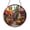 Acrylic 3.5 Inch, variant on Colorful Market Scene Stained Glass Suncatcher Window Hanging Decor, Fruit Street Art Glass Panel with Vibrant Stalls, Scenic Bazaar Decorative Window Ornament for Home Gift