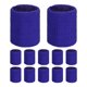 thumbnail image 1 of Uxcell 12PCS Bandas de sudor deportivas, muñequeras de algodón absorbentes para entrenamiento/baloncesto/correr [Azul zafiro, 8cm de ancho], 1 of 7