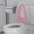 thumbnail image 6 of Toilet Seat Elongated,Toilet Seat with Toddler Seat Built in, Potty Training Toilet Seat Elongated Fits Both Adult and Child, with Soft Close, Easy Install and Clean - Elongated White and Pink, 6 of 8