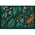 thumbnail image 2 of Penner, Janelle 32x23 Gold Ornate Wood Framed with Double Matting Museum Art Print Titled - Jungle Love I, 2 of 4
