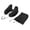 black, variant on Travel Neck Pillow with Hood Inflatable Soft Fleece U Shape Head Support Portable Sleep Pillow for Plane Office