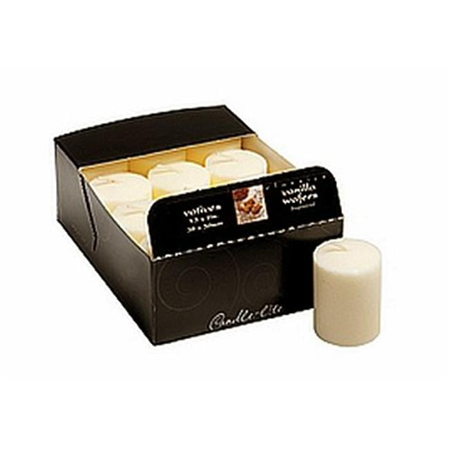 Candlelite 1276570 1.5 Inch Scented Votive Candle Vanilla Wafers