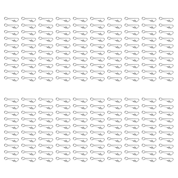 200Pcs Fishing Hooked Snap Links Fishing Swivel Snap Hook Line Connector Carp Fishing Tackle L-15mm,200 x Swivels,silver