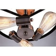 thumbnail image 3 of Woodbridge Lighting Drake 3-Light ST64 Bulb Semi-Flush in Antique Nickel/Black, 3 of 3