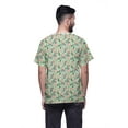 thumbnail image 3 of Atasi Short Sleeve Kurta For Men Printed Cotton Cambric Beach Yoga Ethnic Top, 3 of 5
