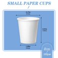 thumbnail image 2 of 100 Pack 3 oz White Paper Cups, Bathroom Cups Disposable,Moushwash Cups Small Snack Cups for Water, Juice,Candy Ideal for Party Bathroom and Office, 2 of 4