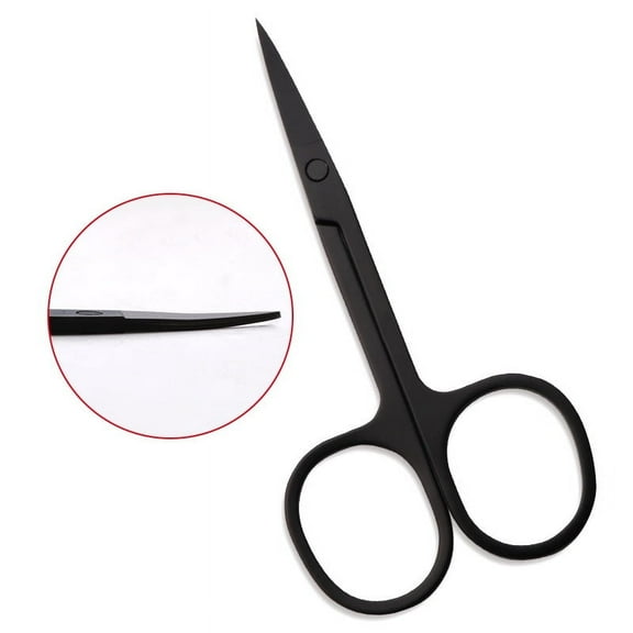 1PC Small Nose Scissors Facial Hair Scissors Mini Beauty Scissors Stainless Steel Trimming Pointed Scissor for Grooming Eyebrows, Nose, Mustache, Beard