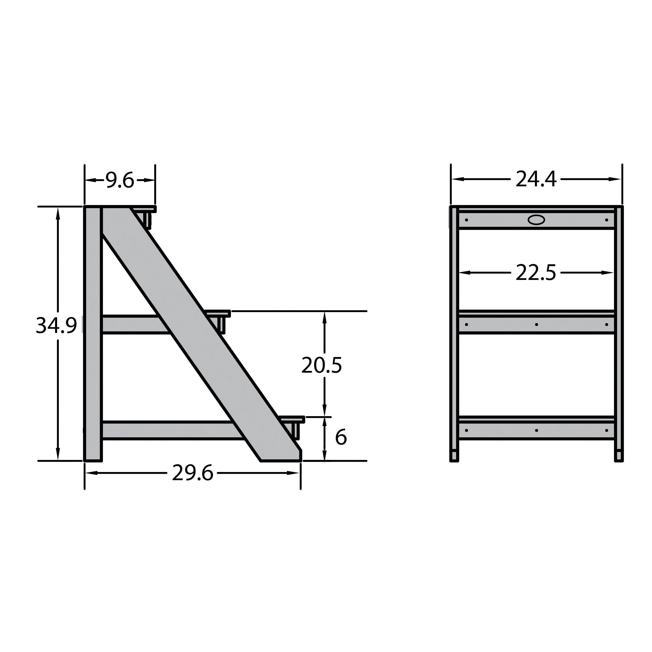 Ladder Plant Stand, 2ft