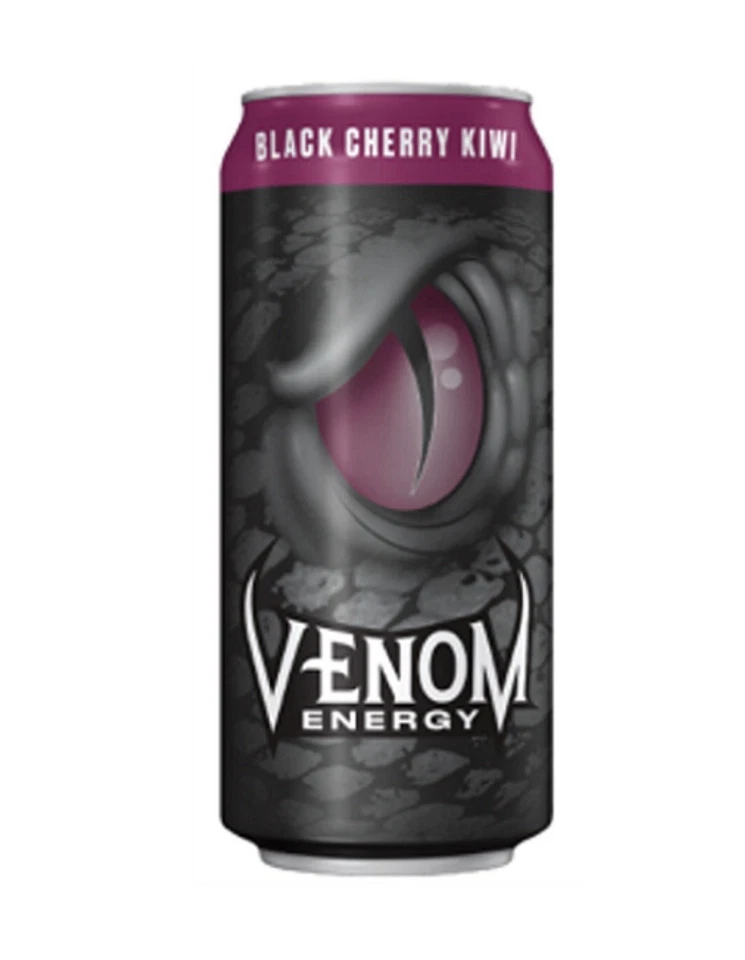 Venom Energy Drink Variety Mix – 4 Pack (Mango, Fruit Punch, Black Cherry/Mamba) – 16 fl oz Cans
