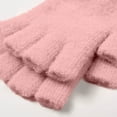 thumbnail image 5 of UTSJKR Half Finger Gloves for Women Men Fingerless Work Warm Thick Soft Knit Touchscreen Sports Gloves for Adults Pink, 5 of 6