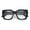 Shiny Black, variant on Womens Luxury Jaguar Head Jewel Thick Horn Cat Eye Clear Fashion Eyeglasses Shiny Black