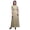 Beige, variant on Bimba Rayon Colorful Feather Womens Printed Side Slit Summer Dress Long Maxi Gown-Medium