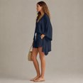 thumbnail image 5 of Linen Set Women Summer Spring 3 Piece Lounge Sets Cardigan Matching Tank Tops and Wide Leg Casual Vacation Outfits Navy XXL, 5 of 5