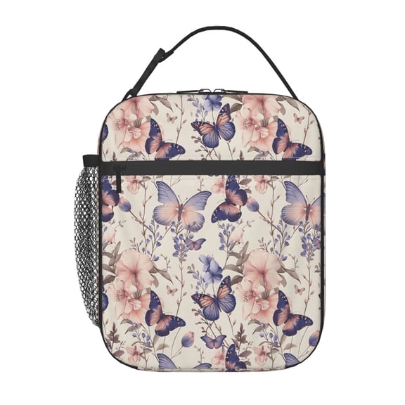 Butterfly Lunch Bag Portable Thermal Lunch Box for Men and Women