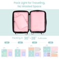 thumbnail image 4 of Compression Packing Cubes for Travel Women - Travel Bags Luggage Organizers Travel Essentials Compression Cubes for Travel Carry on Suitcases,Pink, 4 of 18