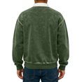 thumbnail image 3 of Men's Casual Flip Collar Long Sleeve Pullover Hoodie, Comfortable Top for Business and Leisure Wear,Army Green,L, 3 of 3