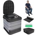 thumbnail image 1 of Outsunny Portable Toilet Foldable for Adults, Grey, 1 of 10