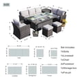 thumbnail image 3 of Direct Wicker 7 Pcs Outdoor Patio Furniture Set with Fire Pit Table Patio Conversation Set with Beige Cushions, 3 of 8
