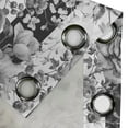 thumbnail image 4 of Ambesonne Roses Grommet Curtain, Monochrome English Garden Art, 50"x72", Grey and White, 4 of 5