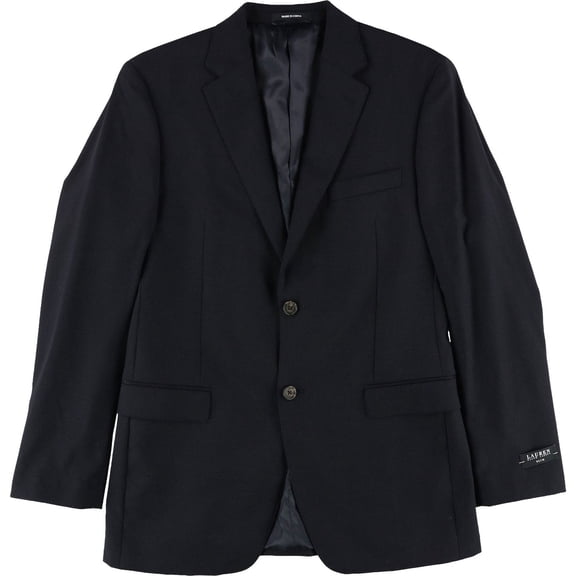 Ralph Lauren Mens Texture Two Button Blazer Jacket, Blue, 38 Regular