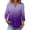 Purple Pink, variant on Bbyeadc Button Up Shirts for Women 3/4 Length Sleeve V Neck Top Tie Dye Comfortable Top Fashion Loose Summer Shirts,Purple Pink(XL)