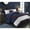 Navy, variant on Chic Home 10 Piece Annabel Supersoft Oversized pieced color block banding collection Bed In a Bag Comforter Set
