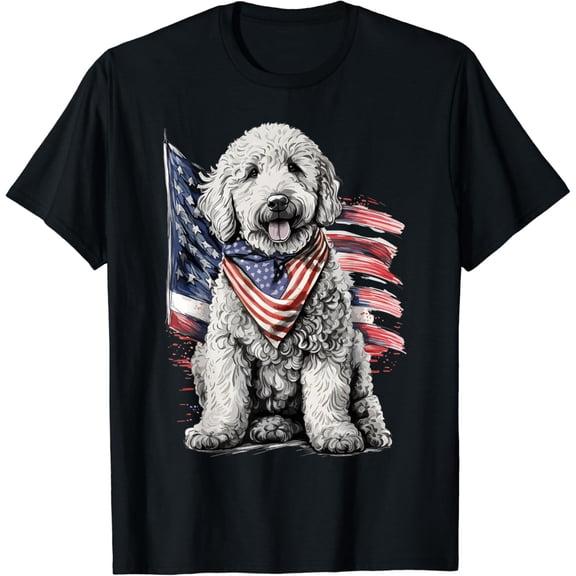 Goldendoodle 4th of july patriotic golden doodle dog T-Shirt