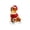 Golden Retriever Dog Figurine#3, variant on Vintage Christmas Rocking Horse Decoration with Pinecone and Plaid Bow Accents, 1 Piece 7.48 Inch White and Rustic Wood Figurine for Farmhouse Mantel Display