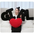 thumbnail image 3 of Taicans Letter Pillow Soft Couch Decorative Alphabet Cushion Plush Pillows Cozy Lambswool Initial Throw Pillows Alphabets Letter Decorative Throw Pillow Huggable Stuffed Cushion for Bedroom Sofa,16in, 3 of 9