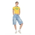 thumbnail image 2 of Forever 21 Women's Short Sleeve Brazil Soccer Ringer Tee Shirt, Sizes XXS-XXL, 2 of 6