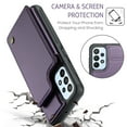 thumbnail image 3 of Feishell for Samsung Galaxy A53 5G Case with Card Holder, Wallet Case for Women Men with RFID Blocking, Durable PU Leather Kickstand Magnetic Clasp Shockproof Phone Case,Purple, 3 of 9