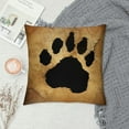 thumbnail image 2 of JEUXUS  Throw Pillow Covers Vintage Lovely Black Bear Paw Print Pillowslip Square Sofa Cute  Cushion Cases Pillowcases, 2 of 5