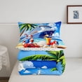 thumbnail image 5 of jejeloiu Summer Cruise Print Twin Comforter Sets,Hawaii Sea Beach Holiday Bedding Set For Boys,Blue Yellow,Polkadot Reversible,2-Piece,1 Comforter and 1 Pillowcase, 5 of 7