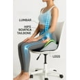 thumbnail image 7 of Orthopedic Memory Foam Seat Cushion with Lumbar Support – Sciatica, Tailbone, Coccyx, Hip & Back Pain Relief – 5-Zone Ergonomic Design for Office Chair, Car, Wheelchair & Home Use (Blue), 7 of 7