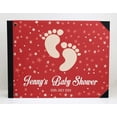 thumbnail image 3 of Darling Souvenir Orange Baby Footprint & Stars Printed Hardbound Cover Personalized&nbsp;Guestbook&nbsp;For Baby Shower&nbsp;Guest&nbsp;Sign In&nbsp;Book&nbsp;Registry-9 x 12 Inches, 3 of 5