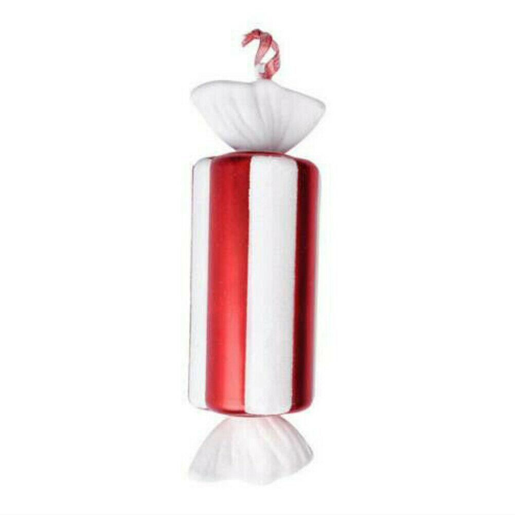 Giant Red White Glitter Candy Cane Sweet Lollipop Ornament Christmas ...
