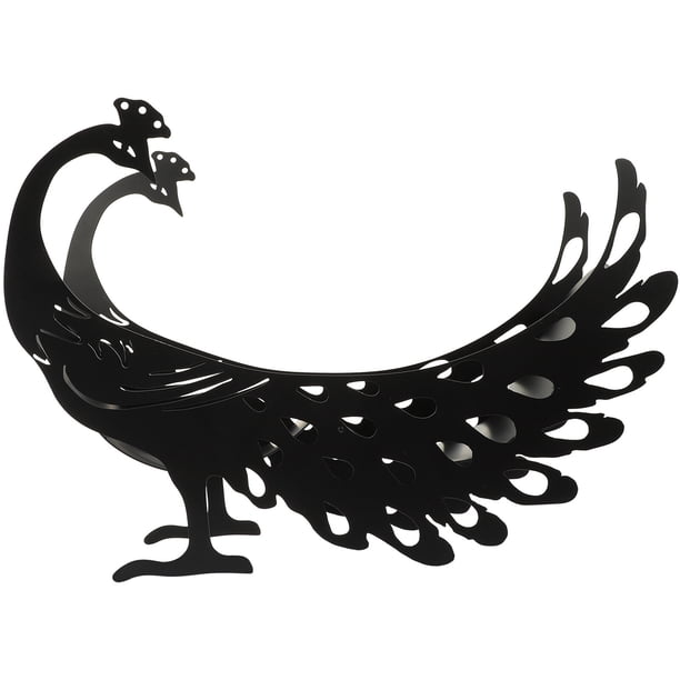 Portarrollos de papel higiénico de metal con forma de pavo real