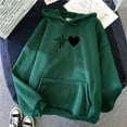 thumbnail image 2 of Gkeoshab Sweatshirt Women's Cute Heart Love Print Pullover Hoodie - Long Sleeve Soft Fleece Sweatshirt for Casual Everyday Wear and Gift Ideas JN L, 2 of 8
