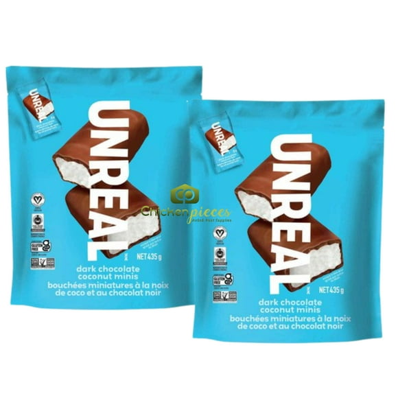 Unreal Dark Chocolate Coconut Mini Bars 435 g -(2 PACK)