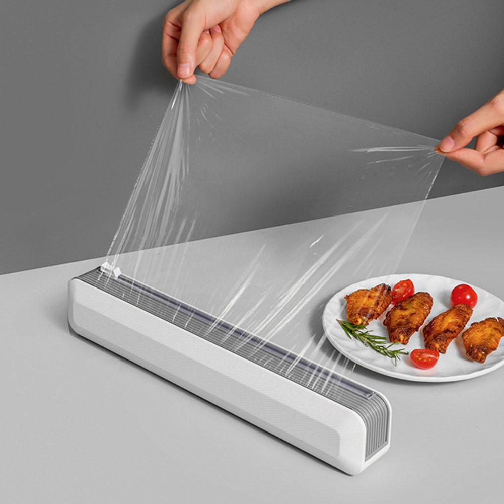 Cling Film Wrap Dispenser Plastic Wrap Cutter Food Wrap