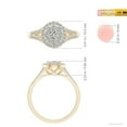 thumbnail image 4 of ANGARA Natural Diamond Halo Split Shank Engagement Ring in 14K Yellow Gold for Women (Size-3.2mm| Color-K| Clarity-I3) | April Birthstone, Anniversary, Jewelry Gift for Women | Natural Diamond Ring, 4 of 9