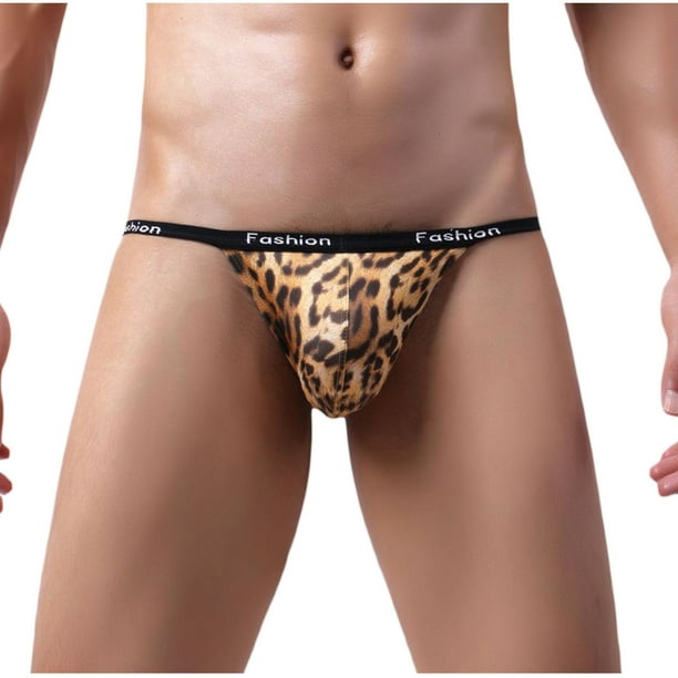 Ropa interior de hombre Ropa interior de cintura baja Ropa interior de hombre con estampado de leopardo sexy Fridja nalpqowj44579