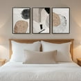 thumbnail image 3 of Framed Neutral Abstract Wall Art, Set of 3 Modern Canvas Prints Paintings Artwork for Walls, Minimalist Black and Beige Pictures for Living Room Hallway Stair Bedroom Office Wall Decor 16x24 Inch, 3 of 6