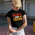 thumbnail image 2 of Biking and Tacos - Biker or Bicyclist Taco Lover, Black T-Shirt, Small, 2 of 5