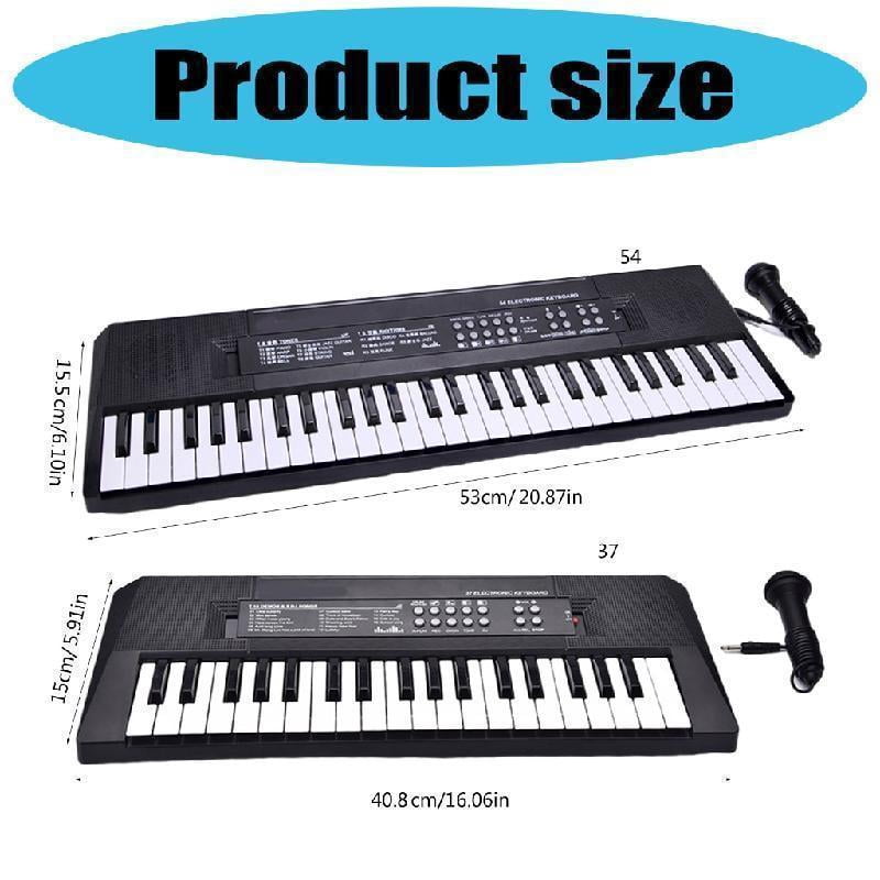 Portable 37/54 Key Electronic Piano Keyboard for Beginners Kids Adults
