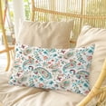 thumbnail image 4 of Boho Flower Pillow Covers, Linen Long Throw Pillow Case, Spring Watercolor Paisley Floral Leaf Plant Holiday Pillow Protector Decorative Cushion Cover for Living Room/Bedroom 16" x 24", 4 of 8